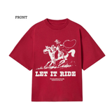 Let It Ride Graphic Tee - RED