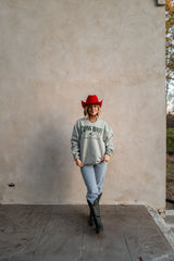 Sage Cowboy Christmas Crewneck