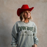 Sage Cowboy Christmas Crewneck