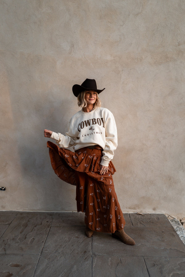 Bone Cowboy Christmas Crewneck