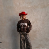 Brown Cowboy Christmas Crewneck