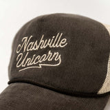 Nashville Unicorn Corduroy Trucker Hat