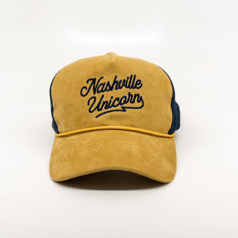Nashville Unicorn Corduroy Trucker Hat