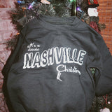 Youth Green Nashville Christmas Crewneck
